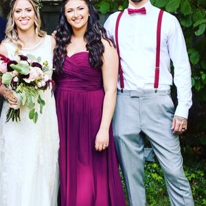 Burgundy/dark purple bridesmaid dress